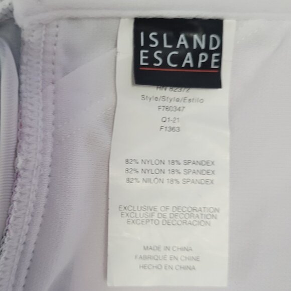 Island Escape Ruffled Tankini Swim Top Size 10 NWT - Picture 9 of 11